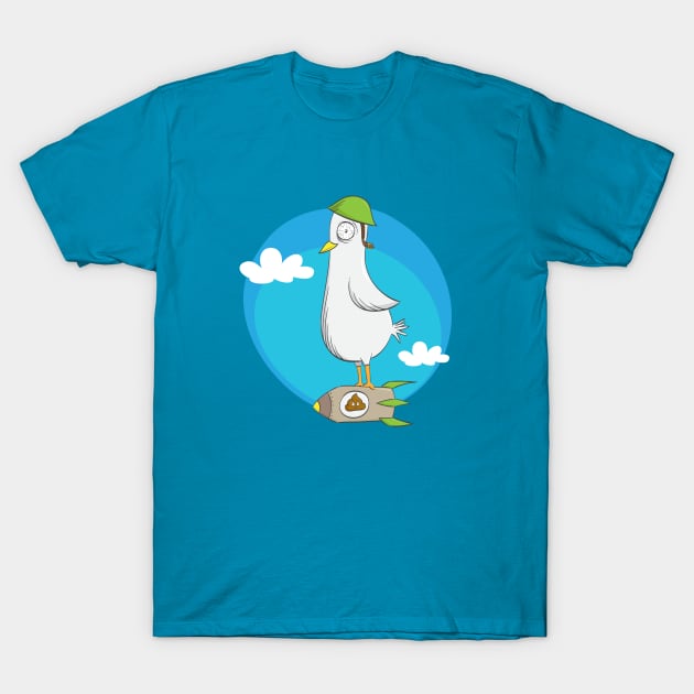 Pigeon pooboom T-Shirt by Namarqueza